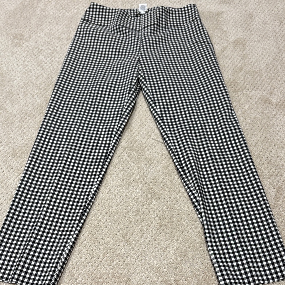 Zac & Rachel Checkered Dress Pants pull on stretch
